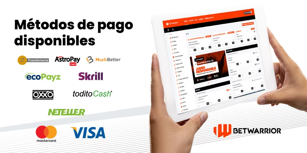 metodos de pago en betwarrior mexico