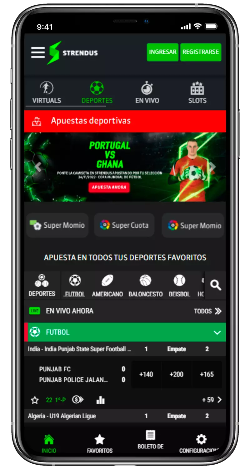 Aplicación móvil Strendus
